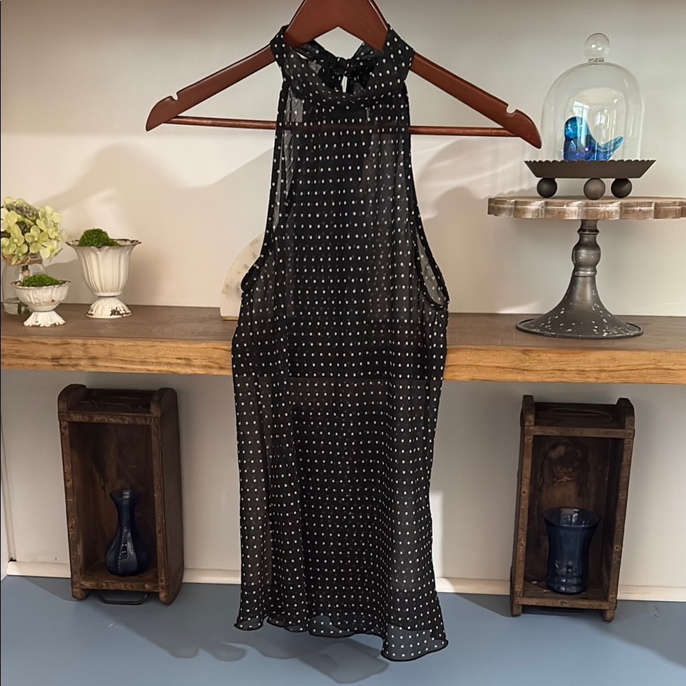 Black Polka Dot Top